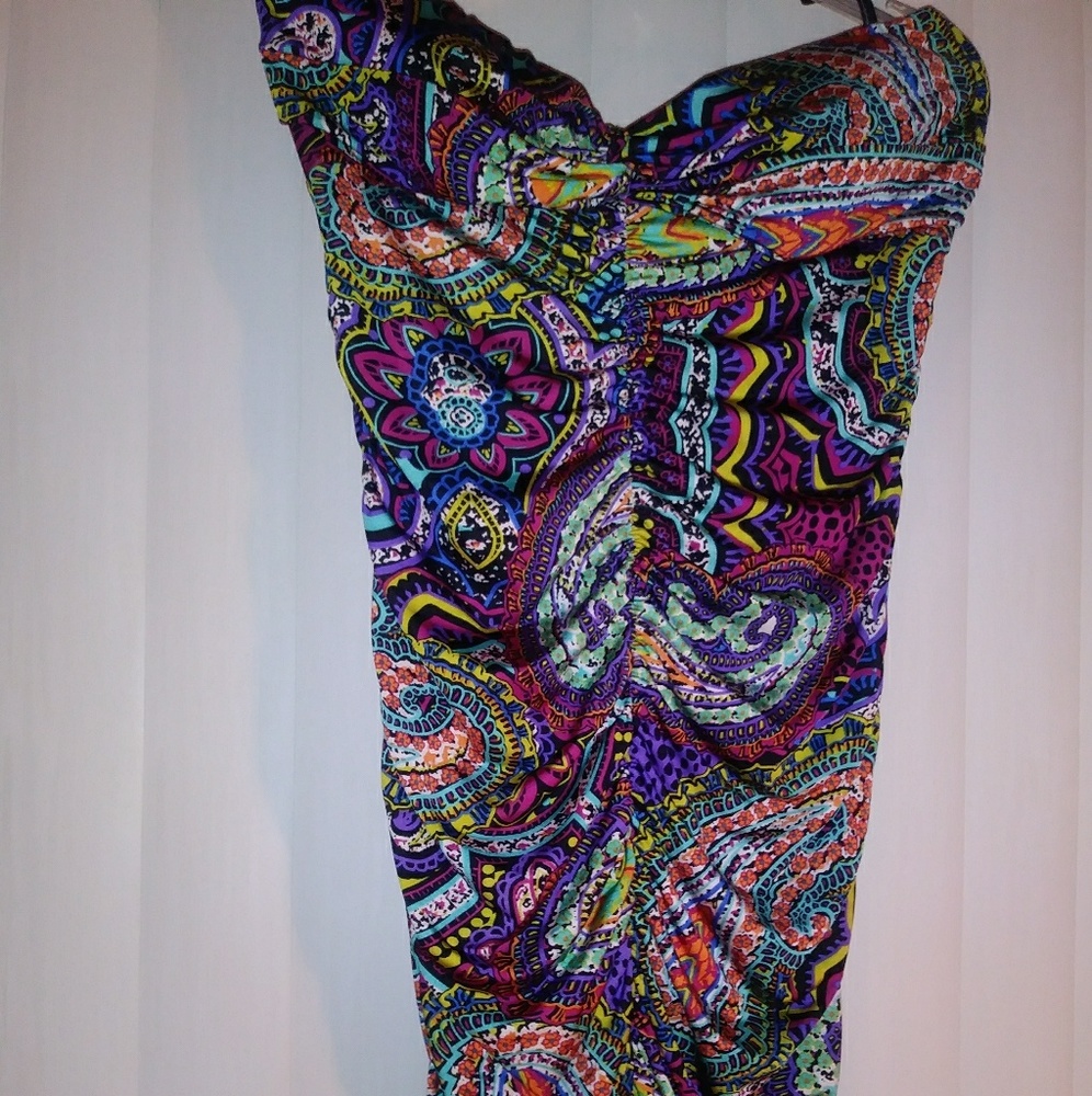 Silky sexy cute tube-top dress